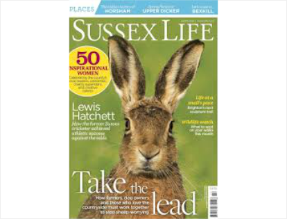 Frankie Gray Featured in Sussex Life March 2018 Edition '50 Inspirational Women'