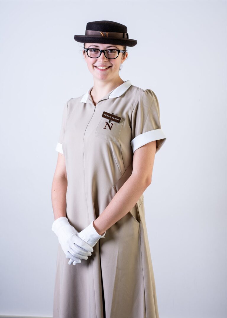 Rebecca Rice, Harmony at Home nanny and household staff consultant, in Norland Nanny uniform